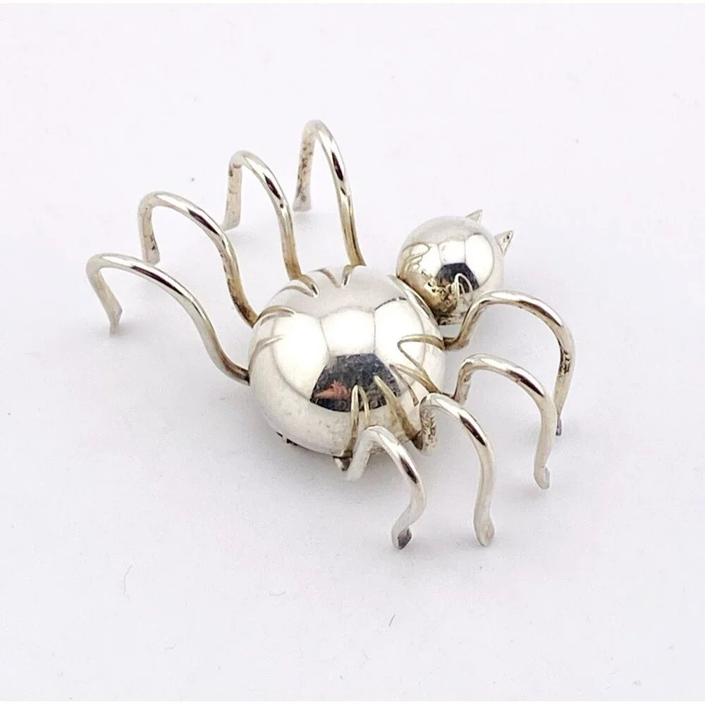 Sterling Silver Spider Brooch Mexico 925 TG 201 Large Artisan Vintage Pin